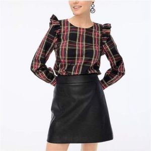 J. Crew Factory Polina Tartan Top